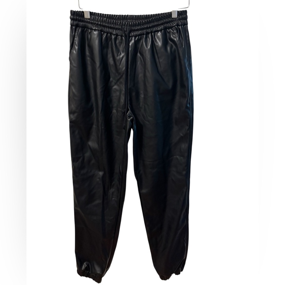 Double Zero Black Jogger Sweatpants with Elastic Cuffs
